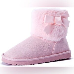 NEW PESCOOL Faux-Fur Lined Winter Boots for Girls | Fluffy Sz 9